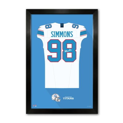Jeffery Simmons Tennessee Titans 27" x 39" Framed Jersey Art Print